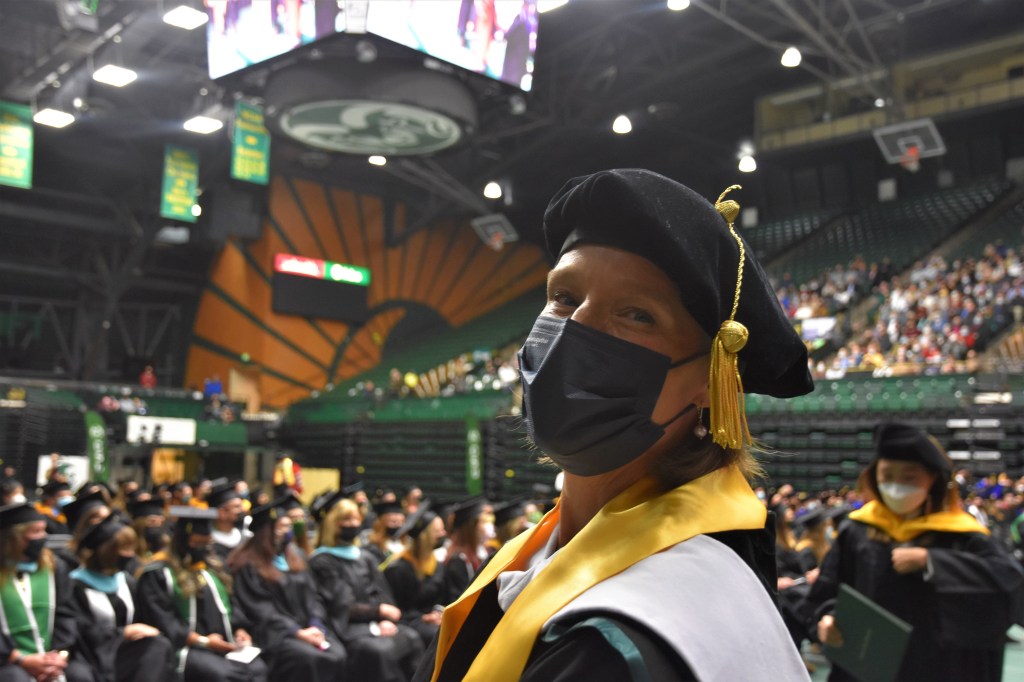 Dr. Kristina Quynn at Commencement